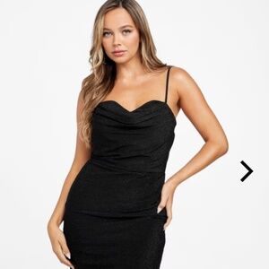 Guess Factory Cassey black metallic mini dress size x-small